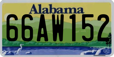 AL license plate 66AW152