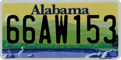 AL license plate 66AW153