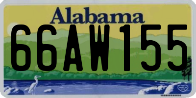 AL license plate 66AW155