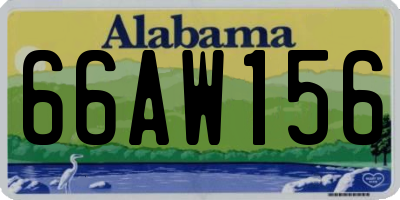 AL license plate 66AW156