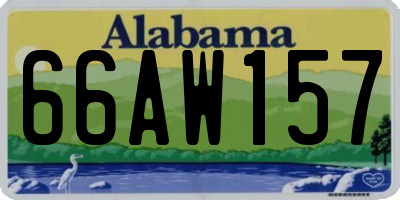 AL license plate 66AW157