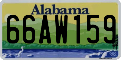 AL license plate 66AW159