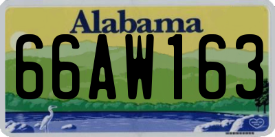 AL license plate 66AW163