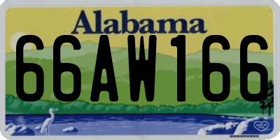 AL license plate 66AW166