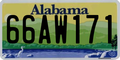 AL license plate 66AW171