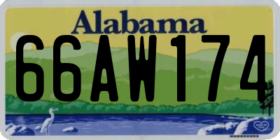 AL license plate 66AW174
