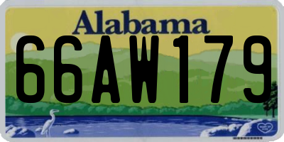 AL license plate 66AW179