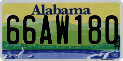 AL license plate 66AW180