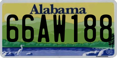 AL license plate 66AW188