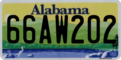 AL license plate 66AW202