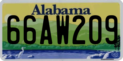 AL license plate 66AW209