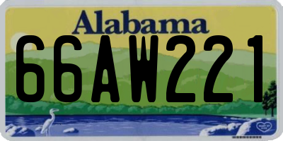 AL license plate 66AW221