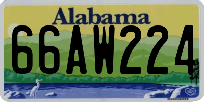 AL license plate 66AW224