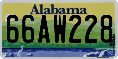AL license plate 66AW228