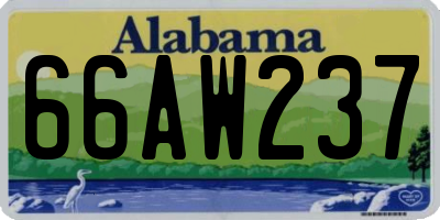 AL license plate 66AW237