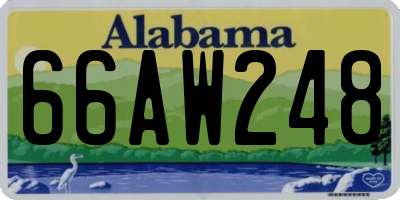 AL license plate 66AW248
