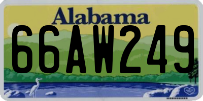 AL license plate 66AW249