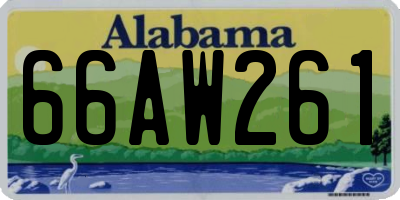 AL license plate 66AW261
