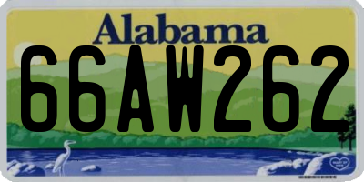 AL license plate 66AW262