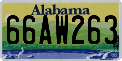 AL license plate 66AW263