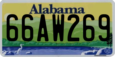 AL license plate 66AW269