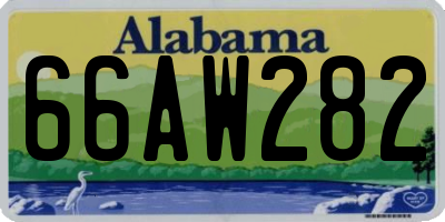 AL license plate 66AW282