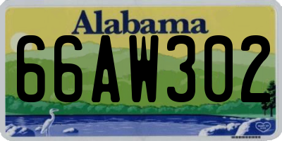 AL license plate 66AW302