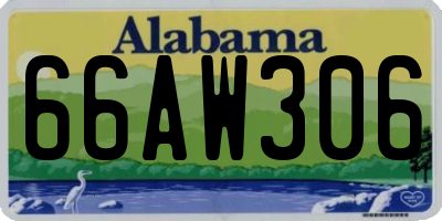 AL license plate 66AW306