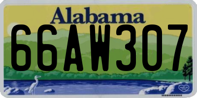 AL license plate 66AW307