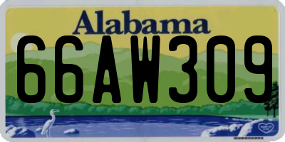 AL license plate 66AW309