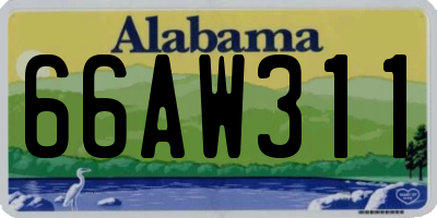 AL license plate 66AW311