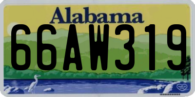 AL license plate 66AW319