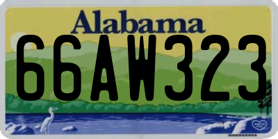 AL license plate 66AW323