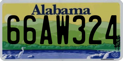 AL license plate 66AW324