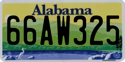 AL license plate 66AW325