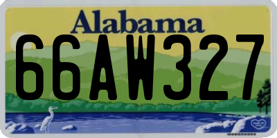 AL license plate 66AW327