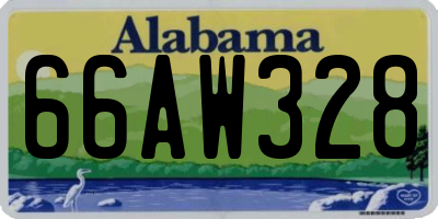 AL license plate 66AW328