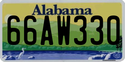 AL license plate 66AW330