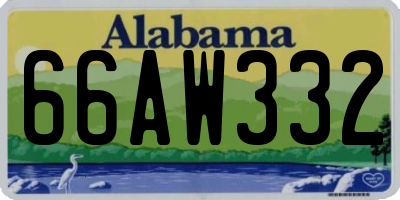 AL license plate 66AW332