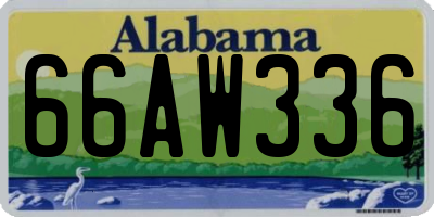 AL license plate 66AW336