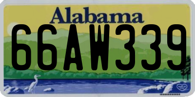 AL license plate 66AW339