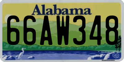 AL license plate 66AW348