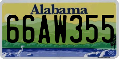 AL license plate 66AW355