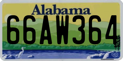 AL license plate 66AW364