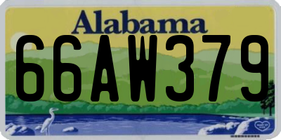AL license plate 66AW379