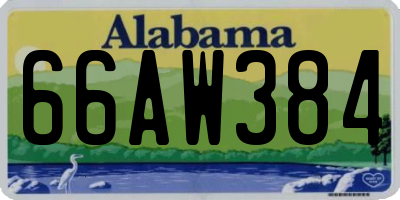 AL license plate 66AW384