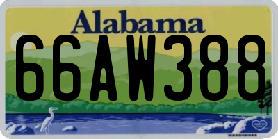 AL license plate 66AW388