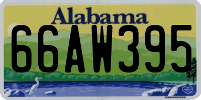 AL license plate 66AW395