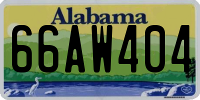 AL license plate 66AW404