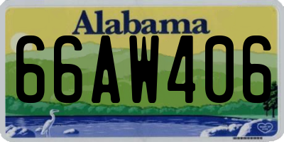 AL license plate 66AW406